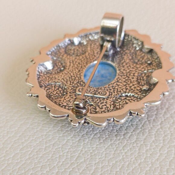 Carolyn Pollack Relios Sterling Silver Multi-Stone Pendant Brooch - Picture 2 of 6